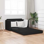 vidaXL Canapé-Lit Noir 124 x 71 x 78 cm tissu
