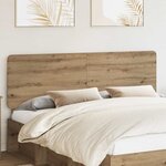 vidaXL Tête de lit Chêne artisanal 200 cm Bois d'ingénierie