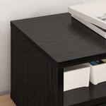 vidaXL Support d'imprimante avec tiroir Chêne noir 40 x 32 x 24 cm