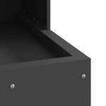 vidaXL Braise Noir 50 x 50 x 100 cm Acier