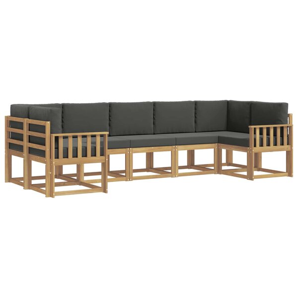 vidaXL Ensemble de canapés d'extérieur 7 pc Blanc et anthracite