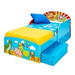 Lit pour tout-petits Toy Story, fait de MDF. Y compris 2 tiroirs de rangement, adapté a un matelas de 70 x 140 cm.