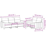 vidaXL Ensemble de canapés 2 Pièces avec coussins Gris foncé Tissu