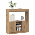 vidaXL Buffet haut chêne artisanal 92x33x100 cm bois d'ingénierie