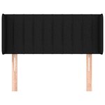 vidaXL Tête de lit avec oreilles Noir 103x16x78/88 cm Tissu