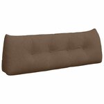 vidaXL Coussin de Dos Marron 140 x 24 x 50 cm tissu