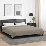 vidaXL Duvet complet toute l'année Gris clair 240 x 200 cm Microfibre