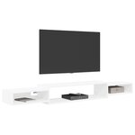 vidaXL Meuble TV mural Montage mural Blanc 180 x 28 x 21 cm
