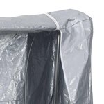 vidaXL Portant de bois de chauffage et housse de pluie acier galvanisé