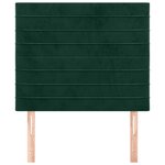 vidaXL Tête de lit Vert foncé 80x5x118/128 cm Velours