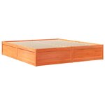 vidaXL Lit bibliothèque sans matelas cire marron 180x200 cm pin massif