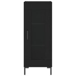 vidaXL Buffet haut Noir 34 5x34x180 cm Bois d'ingénierie