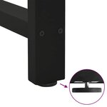vidaXL Pieds de table à manger Noir 2 pièces 70 x (72-73) cm Acier