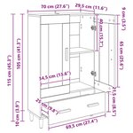 vidaXL Haut Armoire Chêne artisanal 70 x 31 x 115 cm Bois d'ingénierie