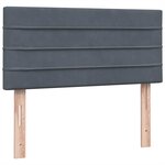 vidaXL Sommier à lattes de lit et matelas gris foncé 90x220 cm velours