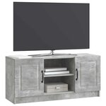 vidaXL Meuble TV Gris béton 102 x 34 5 x 47 cm Bois d'ingénierie