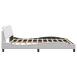 vidaXL Cadre de lit sans matelas blanc 200x200 cm similicuir