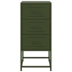 vidaXL Tables de chevet 2 Pièces vert olive 36x39x78 cm acier