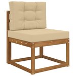 vidaXL Coussin de canapé d'extérieur 2 Pièces Beige Polyester