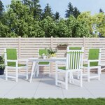 vidaXL Coussins de chaise à dossier bas lot de 4 vert mélangé tissu