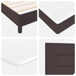 Lit Box Spring vidaXL avec Matelas Marron Foncé 140x200 cm Tissu