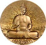 THE BUDDHA Creator of Buddhism 2 Once Gold Gilded Argent Monnaie 2000 CFA Francs Gabon 2025