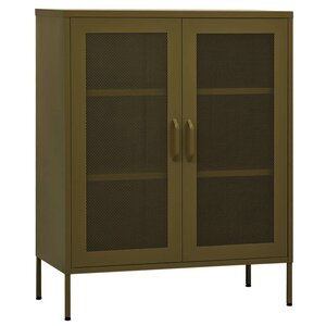 vidaXL Armoire de rangement Vert olive 80x35x101 5 cm Acier