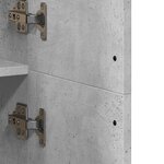 vidaXL Buffet haut gris béton 70x35x180 cm bois d'ingénierie