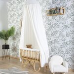 CHILDHOME Tente à auvent suspendue avec tapis de jeu Blanc cassé