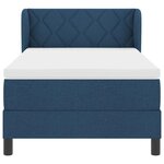 vidaXL Lit boxspring avec matelas avec matelas Bleu 100 x 200 cm tissu