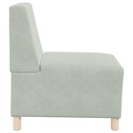 vidaXL Unité de Sofa Modulaire Sans Accoudoirs 3 Pièces Gris clair