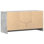 vidaXL Meuble TV avec LED gris béton 100x34x50 cm bois d'ingénierie