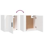 vidaXL Table de chevet murale Blanc 50x30x47 cm