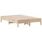 vidaXL Lit bibliothèque sans matelas 120x200 cm bois de pin massif