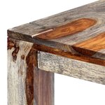 Vidaxl table de salle à manger gris 118x60x76 cm bois de sesham solide