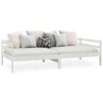 vidaXL Lit de jour sans matelas blanc bois de pin massif 90x200 cm