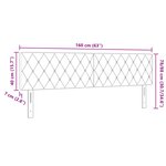 vidaXL Tête de lit avec tête de lit Gris clair 160 cm Cuir synthétique