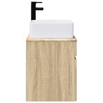vidaXL Meuble de lavabo mural Chêne Sonoma 49 x 41 x 63 cm