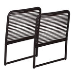 Lot de 2 accoudoirs Salon de Jardin dim. 63L x 60l cm (épaisseur : 2 5 cm) résine tressée Chocolat