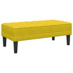 vidaXL Banc Jaune 113 x 57 x 39 cm Velours