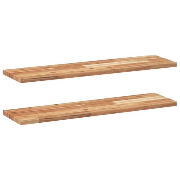 vidaXL Étagères flottantes 2 Pièces 100x20x2 cm acacia massif à l'huile