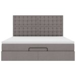 VidaXL Cadre de lit ottoman avec matelas taupe 160x200 cm tissu