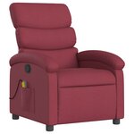 vidaXL Fauteuil de massage inclinable Rouge bordeaux Tissu