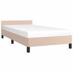 vidaXL Cadre de lit avec tête de lit sans matelas cappuccino 80x200 cm