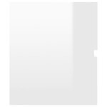 vidaXL Meubles de salle de bain blanc brillant bois d'ingénierie