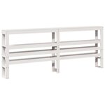 vidaXL Cadre de lit avec tête de lit sans matelas blanc 180x200 cm