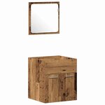 vidaXL Set de Meubles pour Salle de Bain avec porte 3 Pièces Bois Ancien