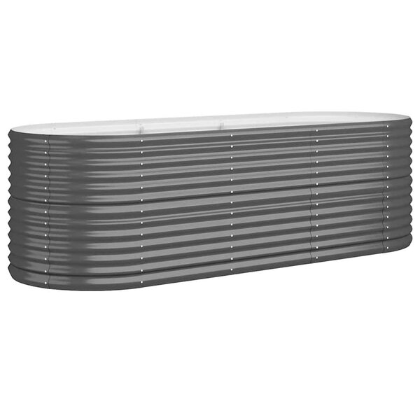 vidaXL Lit surélevé de jardin Acier galvanisé Anthracite