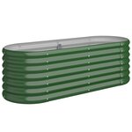 vidaXL Lit surélevé de jardin Acier galvanisé 114x40x36 cm Vert