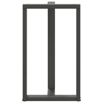 vidaXL Pieds de table de bar en T  2 pièces  anthracite  60 x 35 x (100-101) cm  acier